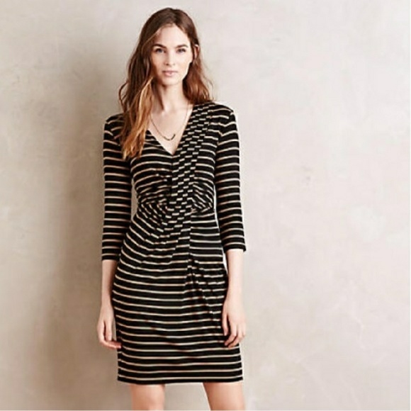 Anthropologie Dresses & Skirts - Anthro Bailey 44 Confluence Black Striped Dress L